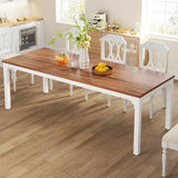 Tribesigns Dining Table for 6-8 People, 200cm Large Narrow Long Rectangular Kitchen Dinner Table
