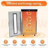 20 Layers Commercial Food Dehydrator, 1700W Food Dryer Machine for Home of Fruit