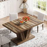 Tribesigns 47-Inch Dining Table for 4-6, White Kitchen Dinner Table