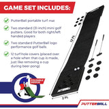 Original Golf Putting Game Set for Backyard Use 12 ft w/ 2 Putters 2 Golf Balls