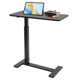 25.59-40.35inch Adjustable Overbed Bedside Table 4 Wheels Pneumatic Mobile Standing Desk Laptop Desk Hospital Home Use