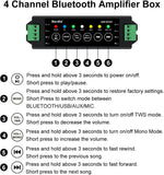 Herdio 4 " 320 Watts 2-Way Bluetooth Ceiling Speakers Package Perfect For Home Theater System Living