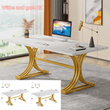Tribesigns Modern Office Desk, 70.9" Wooden Computer Desk
