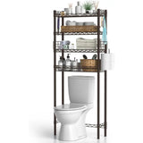 Bathroom Organizer Shelves Space Saver Over Toilet, Above Toilet Storage Rack, MD DC PRINT