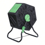 Plastic 18.5 Gallon Compost Tumbler Bin Tumbling Fertilizer Composter For Garden
