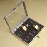 1pc Watch Display Storage Case 6/12/24 Grid Jewelry Watches Display Storage Box Square Case Suede Inside Rectangle Watch Holder