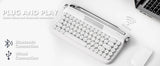YUNZII B307 Wireless Keyboard, Retro Typewriter Aesthetic Keyboards