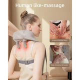 Cordless Neck Shoulder Massager with Heat for Deep Tissue Kneading Relief Enhances Blood Circulation and Eases Muscle Tension I