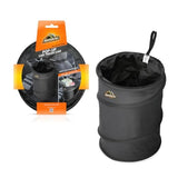 Car Trash Can, 3.3 Gallon Pop-Up Garbage Bin, Waterproof, Loop for Hanging, Velcro Base, Washable,