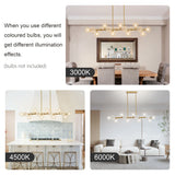 Mid Century Modern Chandelier 16-Lights Sputnik Chandelier 54in Chandelies