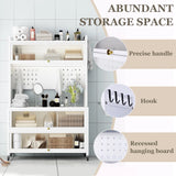 Kitchen Pantry Cabinet Kitchen Hutch with Microwave Stand Station Multi-Purpose