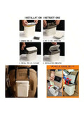 Leakproof Car Trash Can With Lid Hanging Garbage Bin For Sedan SUV MPV Truck