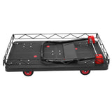2 IN 1 Silent TPR Wheels Hand Trucks W/Steel Wire Fence Fold Pull Goods Cart