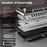 YUNZII AL68 Silver Wireless Custom Mechanical Keyboard