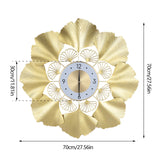 3D Ginkgo Biloba Art Wall Clock WM353B | Gold Dial, Silent Movement