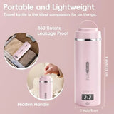 Portable Travel Electric Kettle with Plug-in Boiling and Keeps Warm via USB
