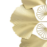 3D Ginkgo Biloba Art Wall Clock WM353B | Gold Dial, Silent Movement