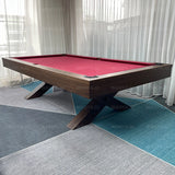 Multi Function Convertible 3 in 1 Style Pool Table Dining Top and Natural Slates Home Use Billiard Table with Benches