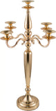 4Pcs 5 Arm Gold Metal Candlestick Holder for Wedding Decorative(28 Inch