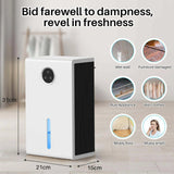 Dehumidifier, 88oz Water Tank, Portable Dehumidifier for Bedroom,1000 sq.ft