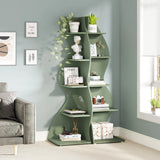 Tribesigns Corner Shelf, Modern 5-Tier Wall Corner Bookshelf, Stylish