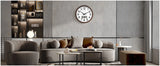 TIMESS 13-inch wood grain wall clock, perpetual calendar, silent timekeeping