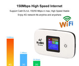 KuWFi 4G Mobile Router 150Mbps Wirelress Wifi Hotspot Protable LTE Router 2400mAh 4G Mini Router Low Power with SIM Card Slot