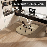 Solid color computer chair mat flannel floor mat thickened desk swivel chair arched carpet study soft dressing table foot mat