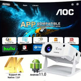 Xnano HA109 Mini Projector Android11 WiFi6 BT5.0 280 ANSI 720P Built-in App