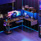 JHK 67" L Shaped Gaming Desk Corner Desks for Compact Spaces with Keyboard