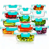 12 Pieces Glass Food Storage Containers Set, Meal Prep Containers