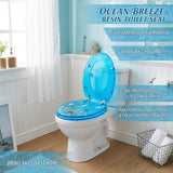 Resin Toilet Seat Marine Style, 360° Rotatable Toilet Cover with 220lbs Capacity,