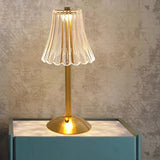 3 Colors LED Crystal Table Lamp Dimmable Bedside Night Light Rechargeable