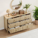 Dresser for Bedroom w/ 6 Drawers, 54" Extra Wide Modern Chest of Drawers