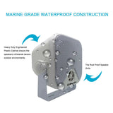 Herdio 4 Inch Heavy Duty Waterproof Boat Marine Box Outdoor Speakers Surface Mounted For Skid Steer