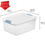Clear Plastic Under Bed Storage Boxes with Lids, 24-Pack for Closet, Office