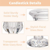 Set of 6 Tall Taper Candle Holder w/ 12" Tall Clear Cylinder Covers for Table
