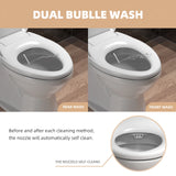 AQUATIZ Elongated Bidet Toilet Seat with Soft Close, Non-Electric Bidet Toilet Seat with Self