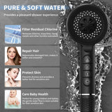 High Pressure Filtered Shower Head - Handheld with 3 Modes, 59" Hose & Adjustabl