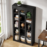 Tribesigns 70.87" Bookshelf, 5-Tier Arched Display Bookcase with Open Storage Shelves,