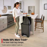 Kitchen Indoor Trash Can, 19 Gallon, Stainless Steel Rim, Step Lid, Garbage Can