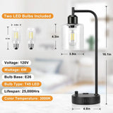 Set of 2 Fully Dimmable Nightstand Lamps with Color Temperature and Bulbs