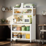 Kitchen Pantry Cabinet Kitchen Hutch with Microwave Stand Station Multi-Purpose