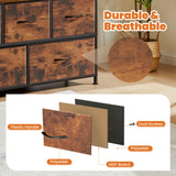 TV Stand Multilayer Shoe Rack Space Saving Cabinet With 5 Fabric Drawers