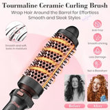 3 in 1 Curling Iron Set with Thermal Brush Flat Iron Hair Straightener Dual