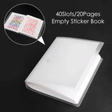 Nail Sticker Storage BookletLarge Capacity Storage Blank Pages Design Sticker Collection Display