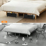 Stozle 1Pack/2Pack Under Bed Storage Boxes With Wheels, Large Capacity