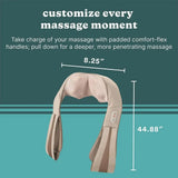 Deluxe Heat Shiatsu Massager for Neck & Shoulders, 3-Speed with Straps