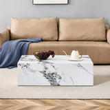 Rectangle Faux Marble Coffee Table MDF Living Room Tea Center TV Table