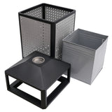 Commercial garbage bin with ashtray, 38 gallons, outdoor garbage bin, garbage bin